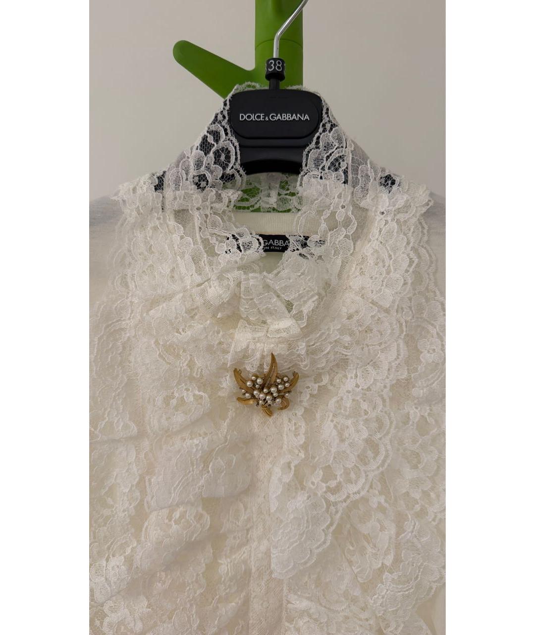 DOLCE&GABBANA Белая хлопковая футболка, фото 2