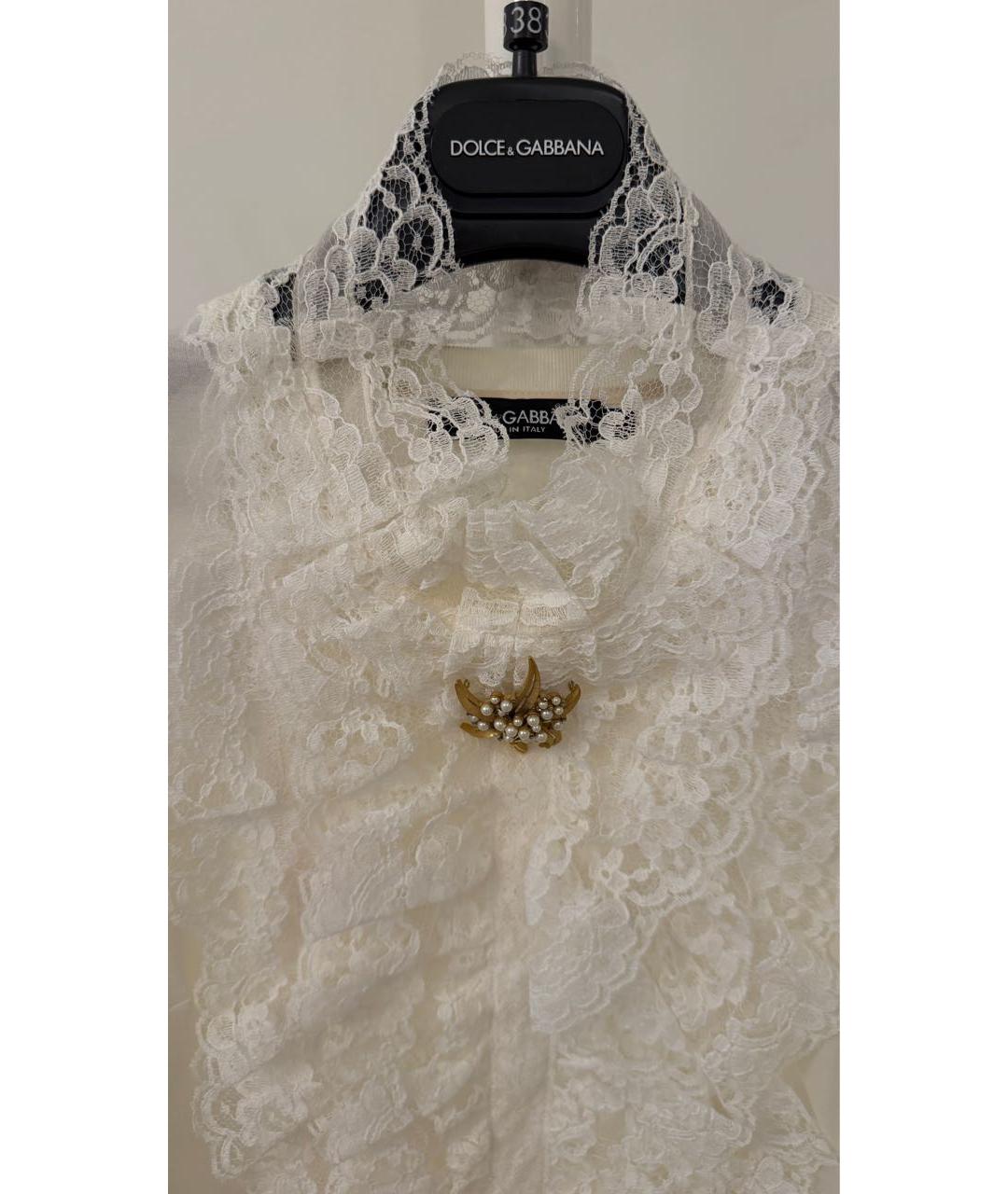 DOLCE&GABBANA Белая хлопковая футболка, фото 6