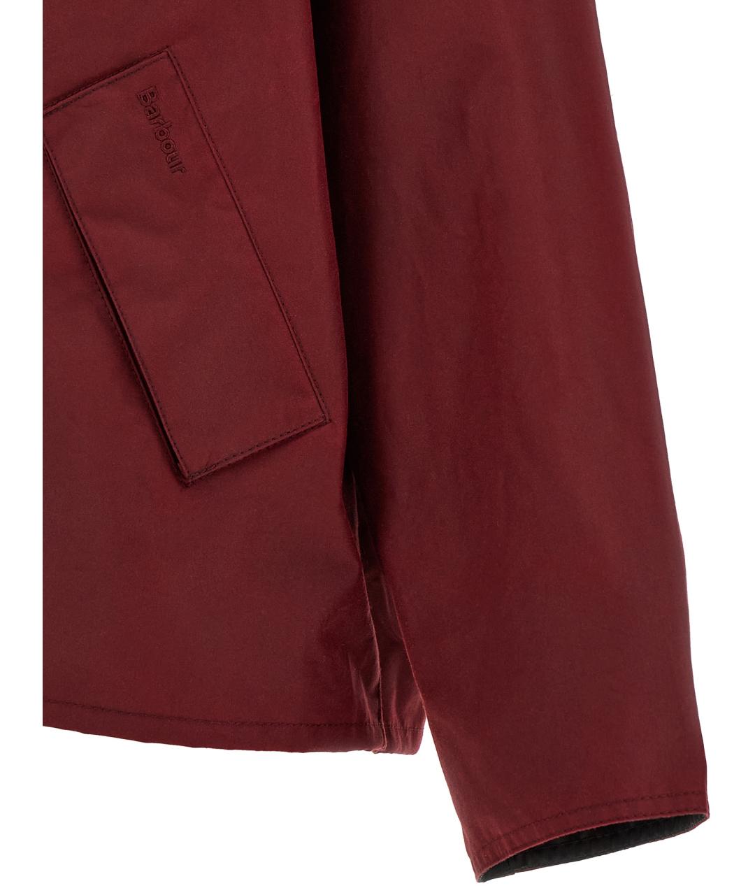 BARBOUR Бордовая хлопковая куртка, фото 4
