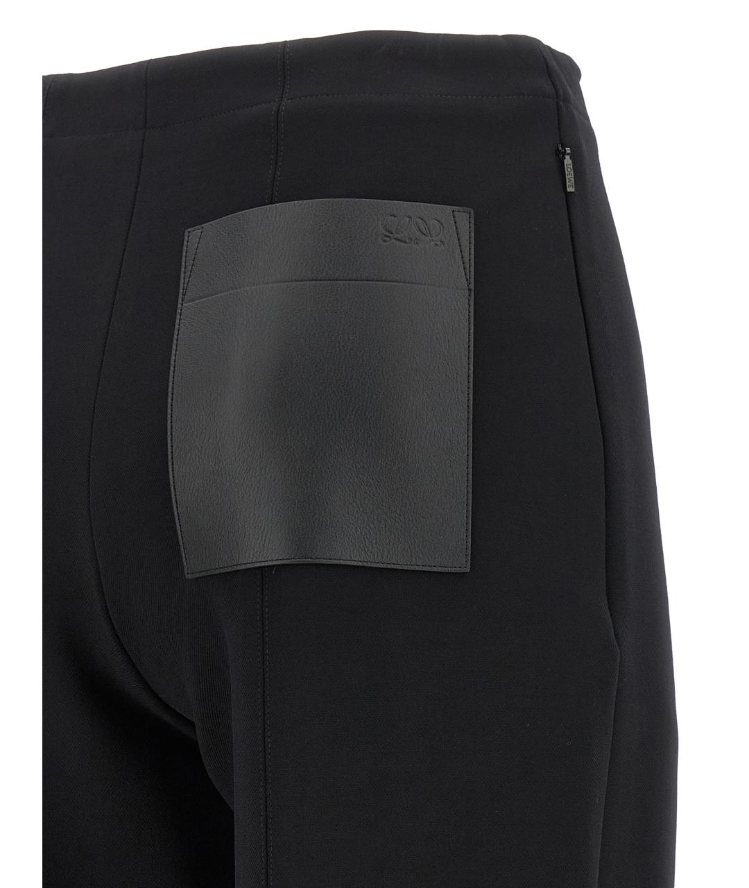 LOEWE Черные шерстяные прямые брюки, фото 4