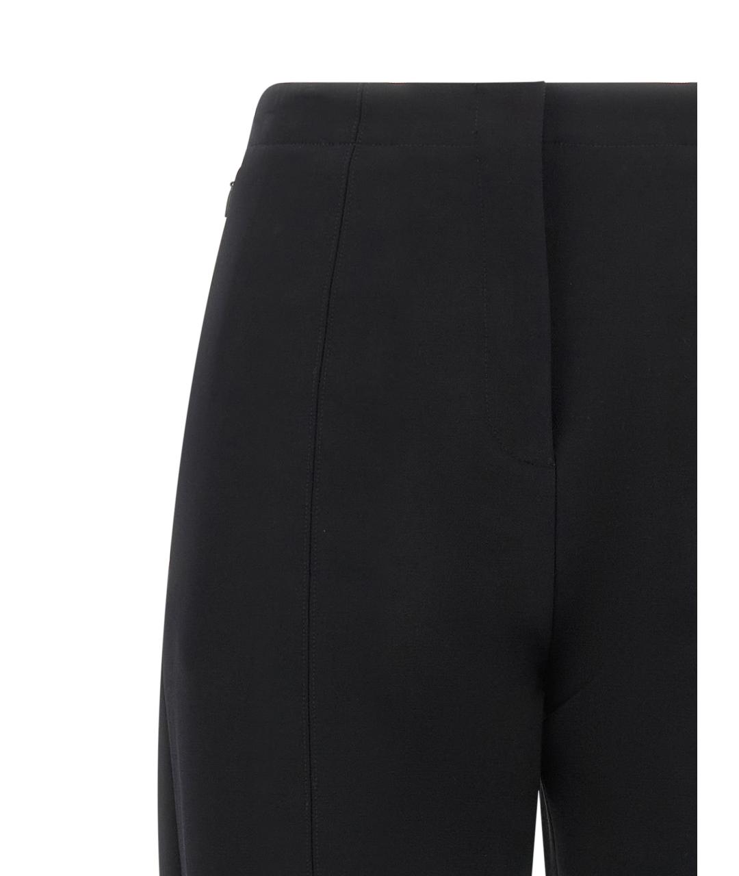 LOEWE Черные шерстяные прямые брюки, фото 3