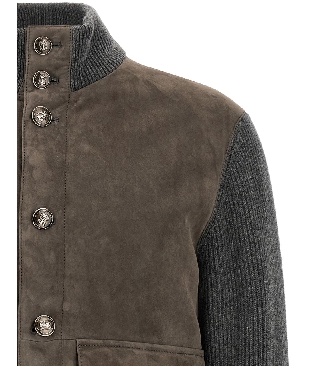 BRUNELLO CUCINELLI Мульти замшевая куртка, фото 3