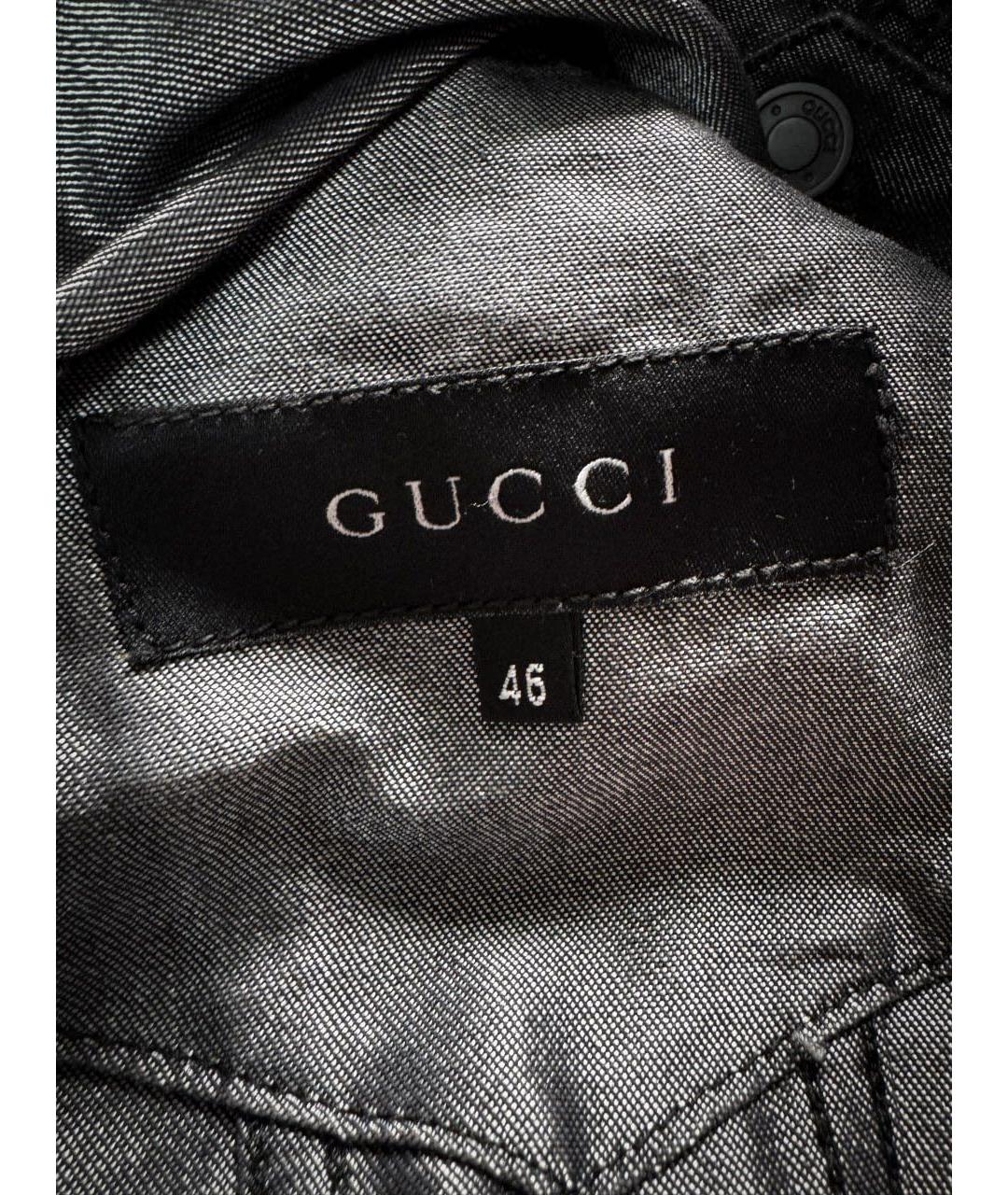 GUCCI Черная деним куртка, фото 5