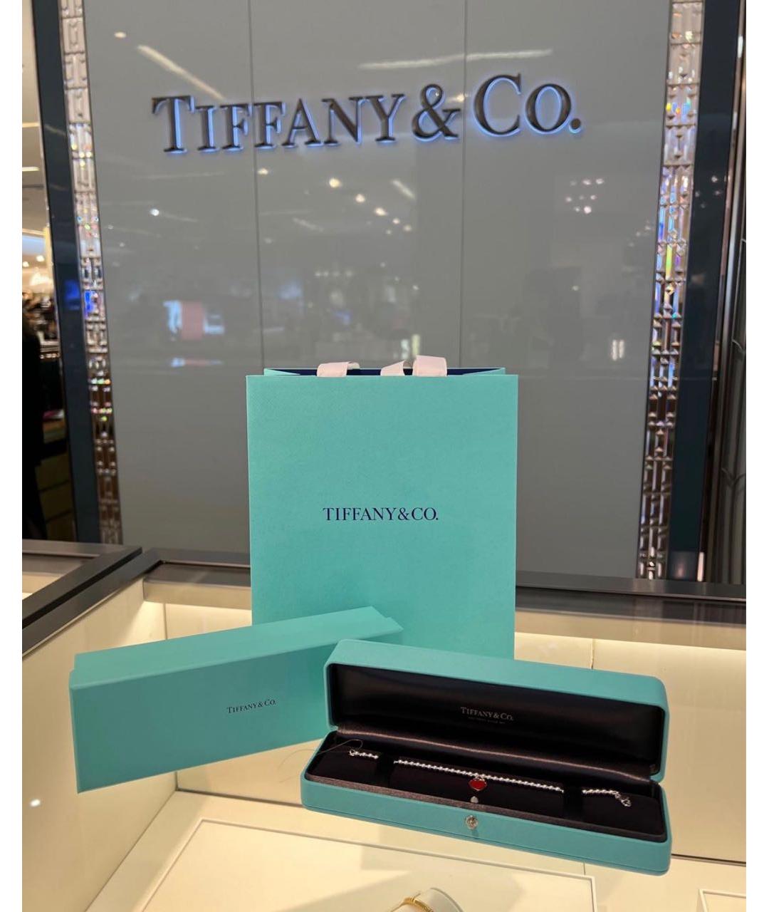TIFFANY&CO Красный серебряный браслет, фото 4