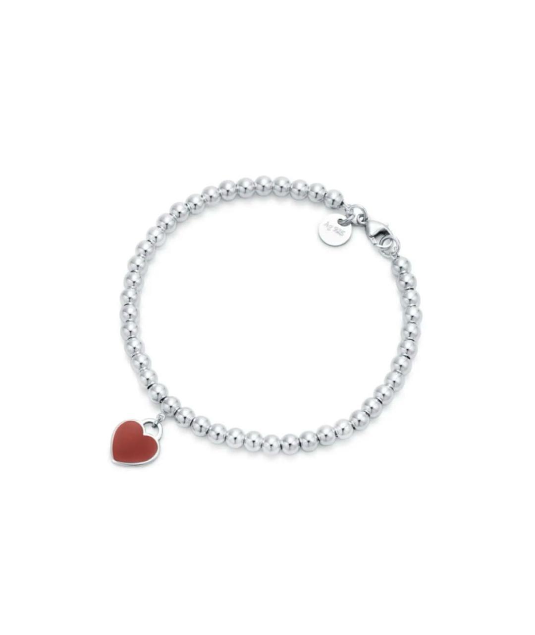 TIFFANY&CO Красный серебряный браслет, фото 5