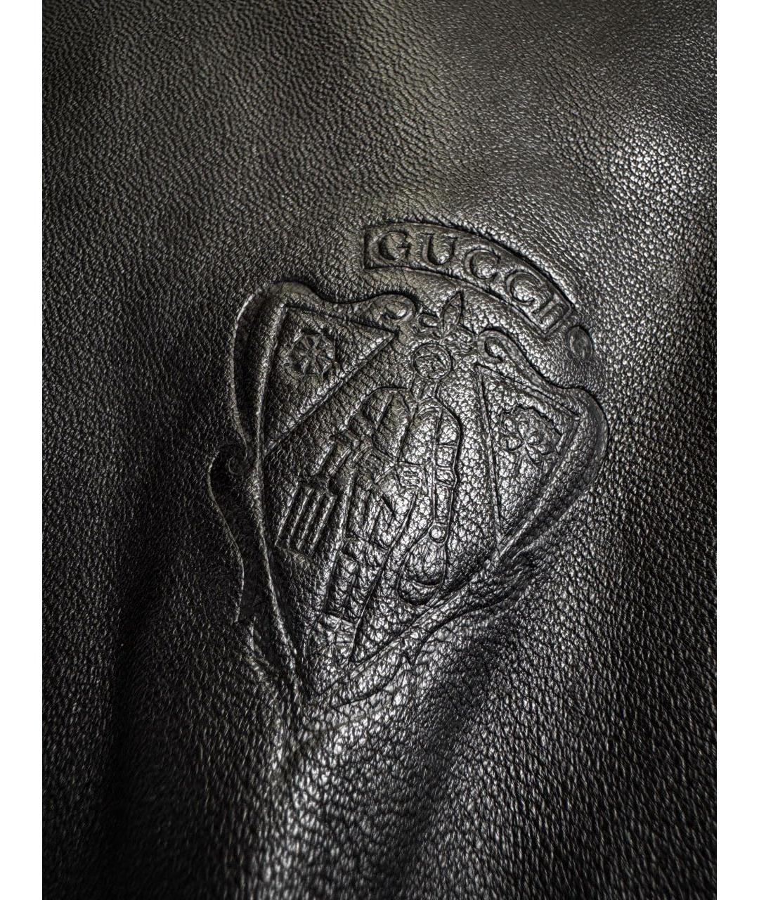 GUCCI Черная кожаная куртка, фото 7