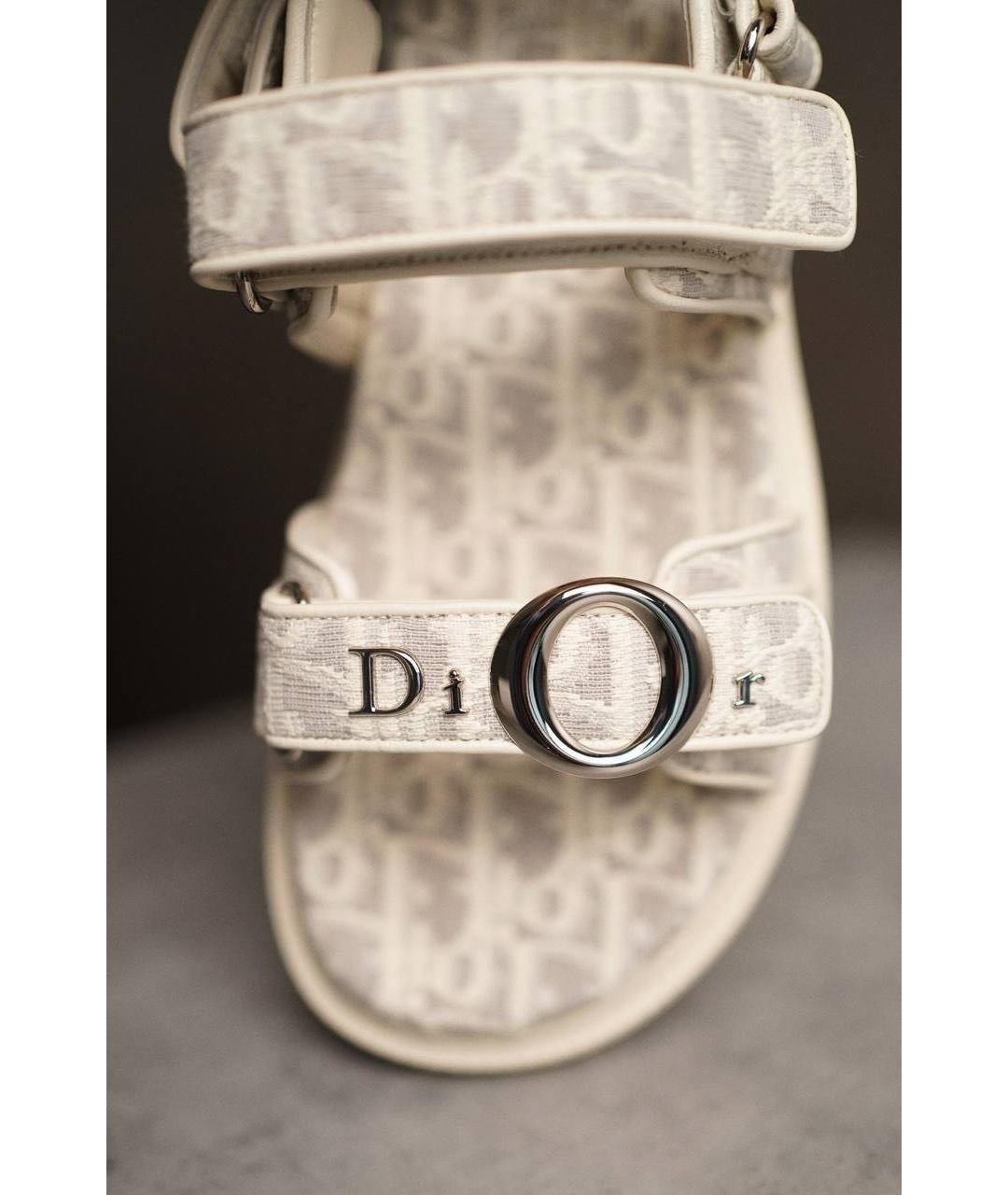 CHRISTIAN DIOR Бежевые сандалии, фото 3