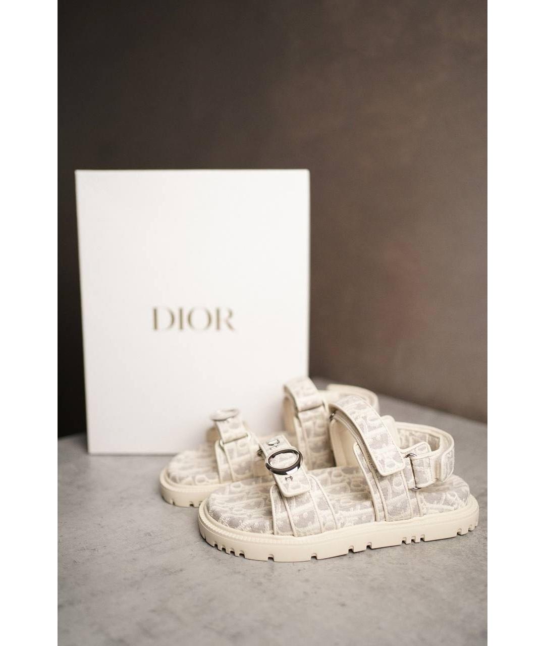 CHRISTIAN DIOR Бежевые сандалии, фото 8