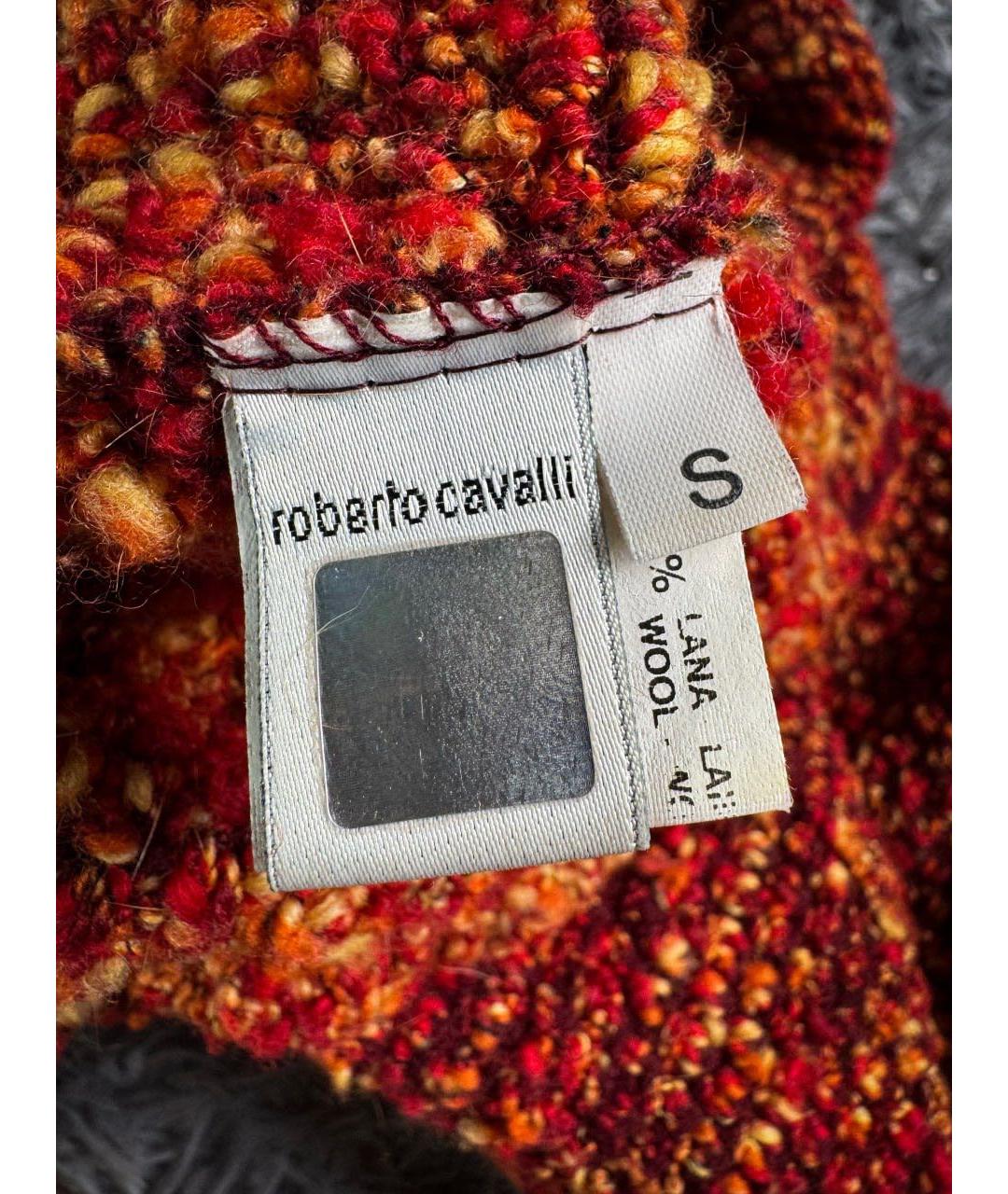 ROBERTO CAVALLI Оранжевый шерстяной джемпер / свитер, фото 6