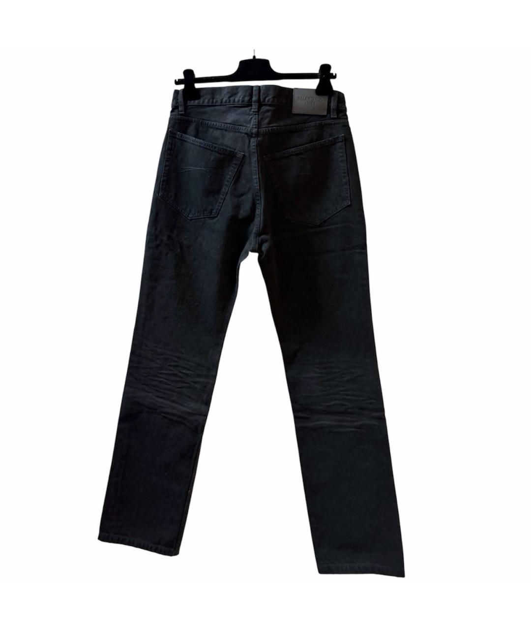 BALENCIAGA Черные хлопковые прямые джинсы, фото 2