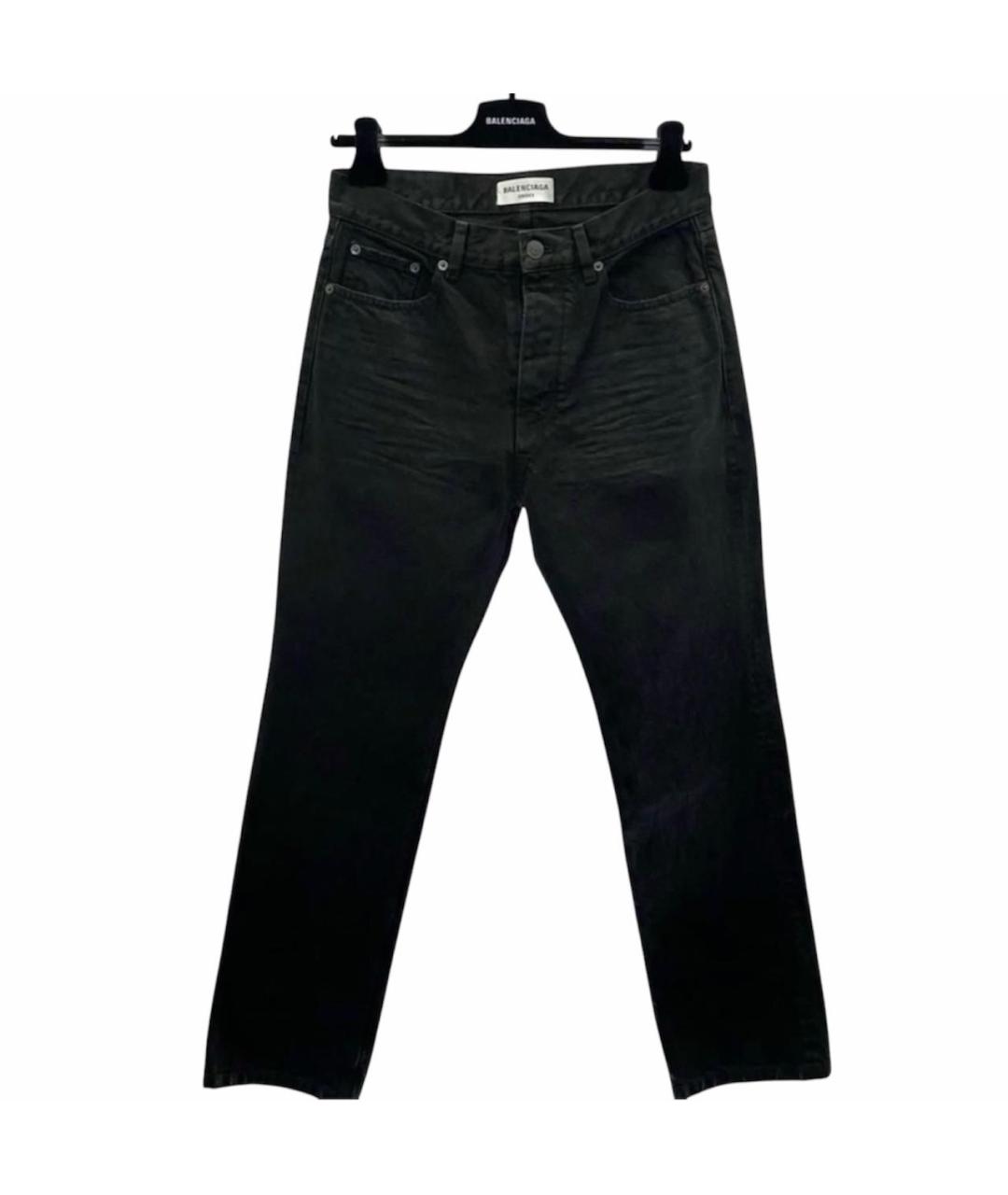BALENCIAGA Черные хлопковые прямые джинсы, фото 7