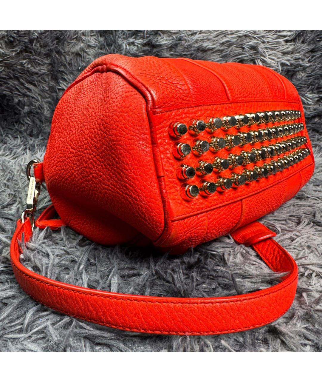 ALEXANDER WANG Красная кожаная сумка с короткими ручками, фото 3