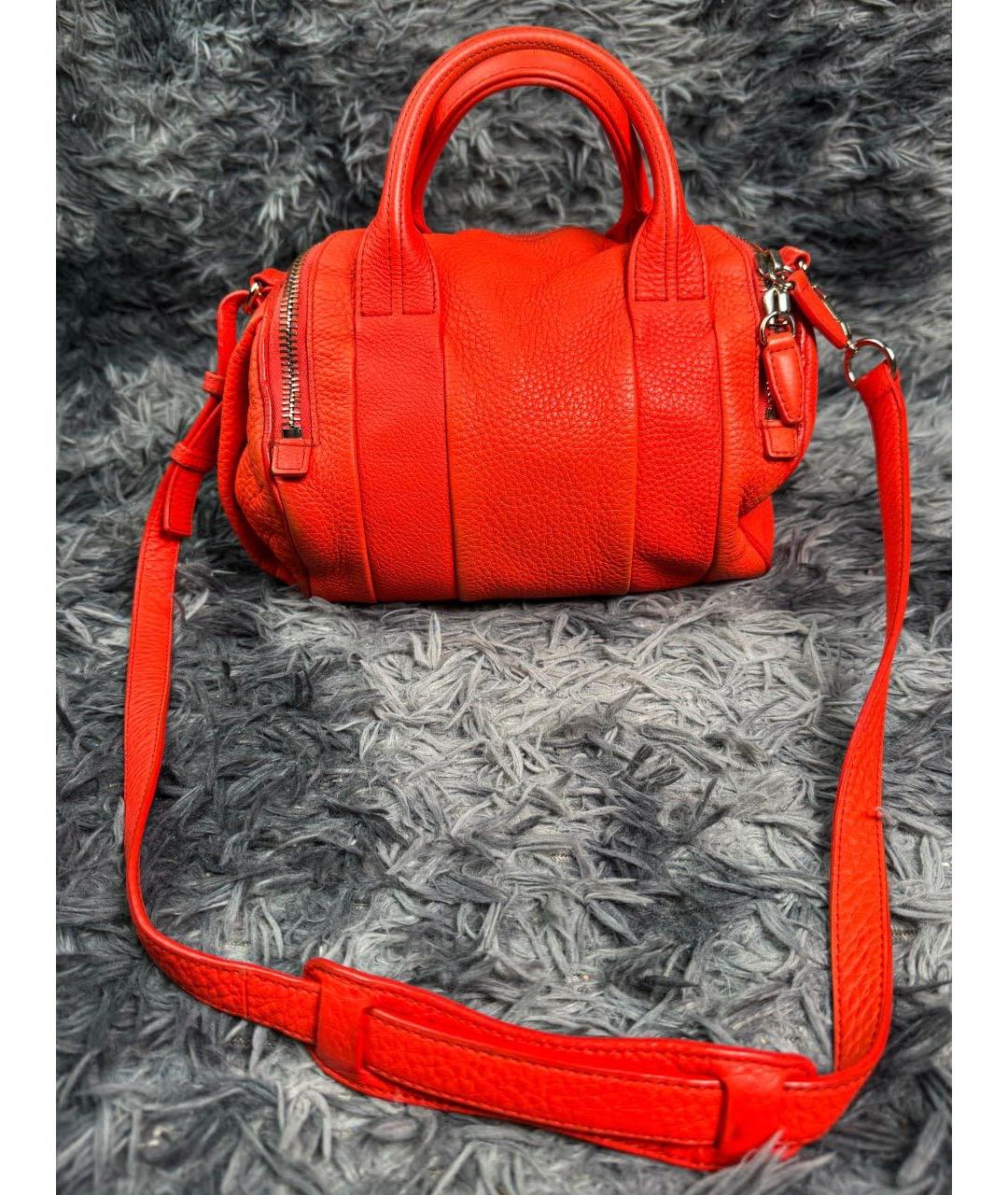 ALEXANDER WANG Красная кожаная сумка с короткими ручками, фото 2