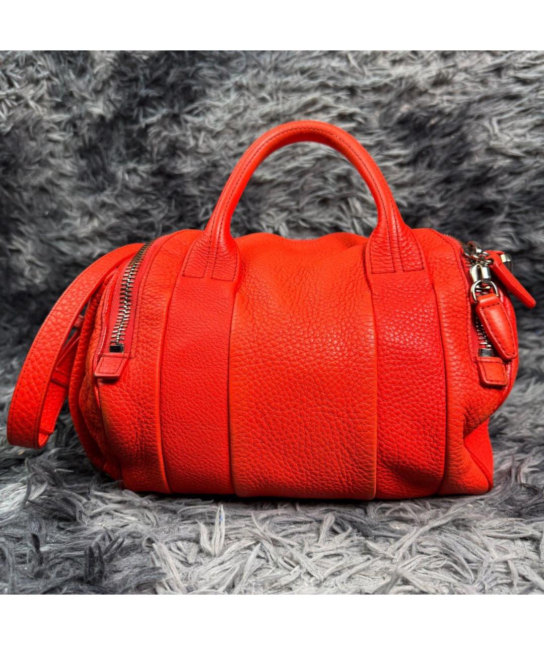 ALEXANDER WANG Красная кожаная сумка с короткими ручками, фото 8