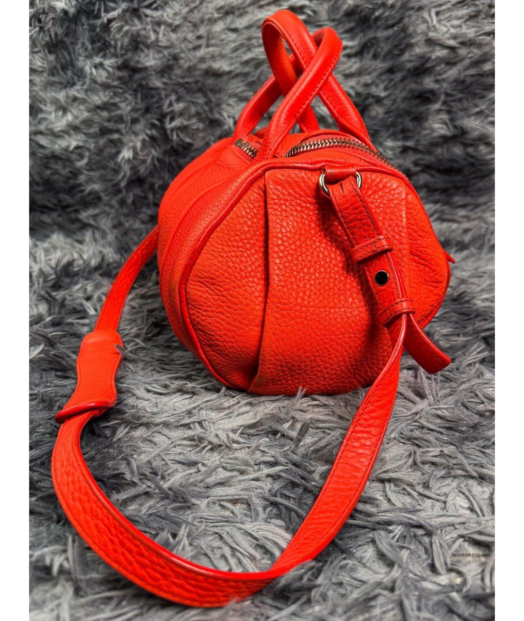 ALEXANDER WANG Красная кожаная сумка с короткими ручками, фото 4