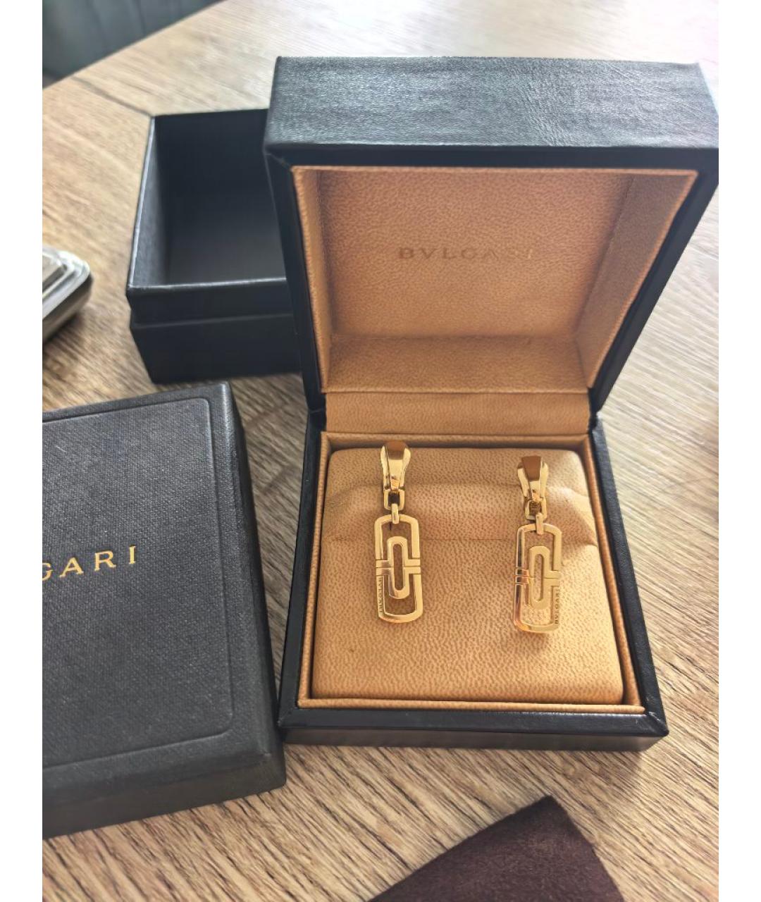 BVLGARI Золотые серьги из желтого золота, фото 8