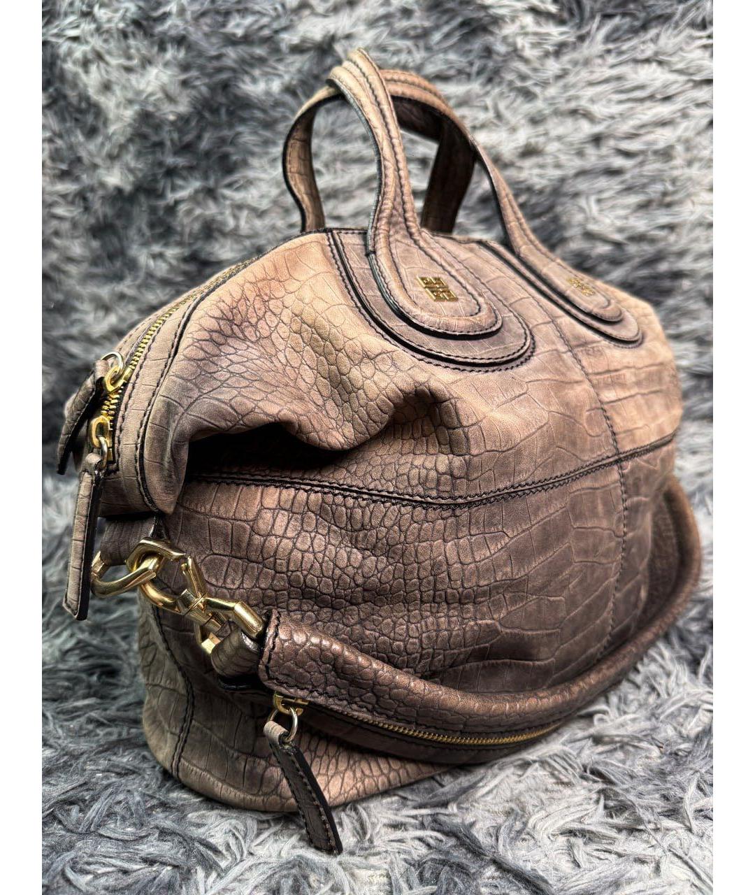GIVENCHY Серая кожаная сумка с короткими ручками, фото 4