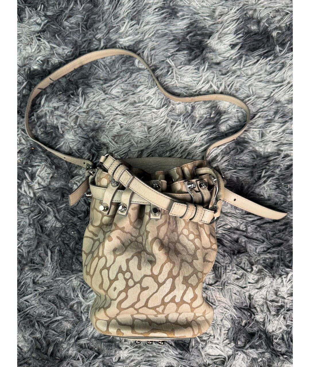 ALEXANDER WANG Серая кожаная сумка с короткими ручками, фото 6