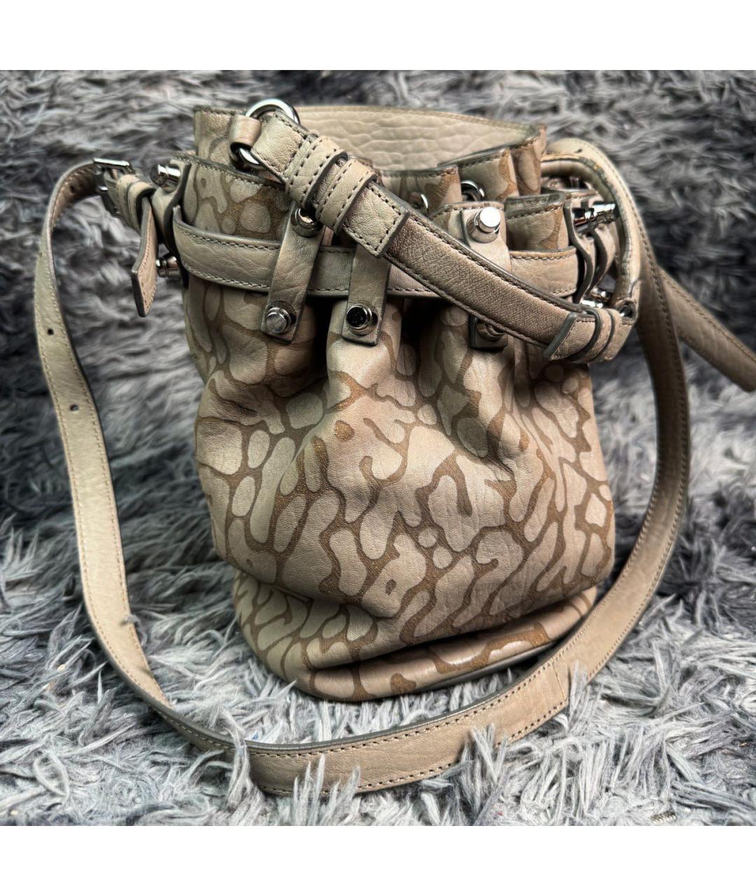 ALEXANDER WANG Серая кожаная сумка с короткими ручками, фото 2