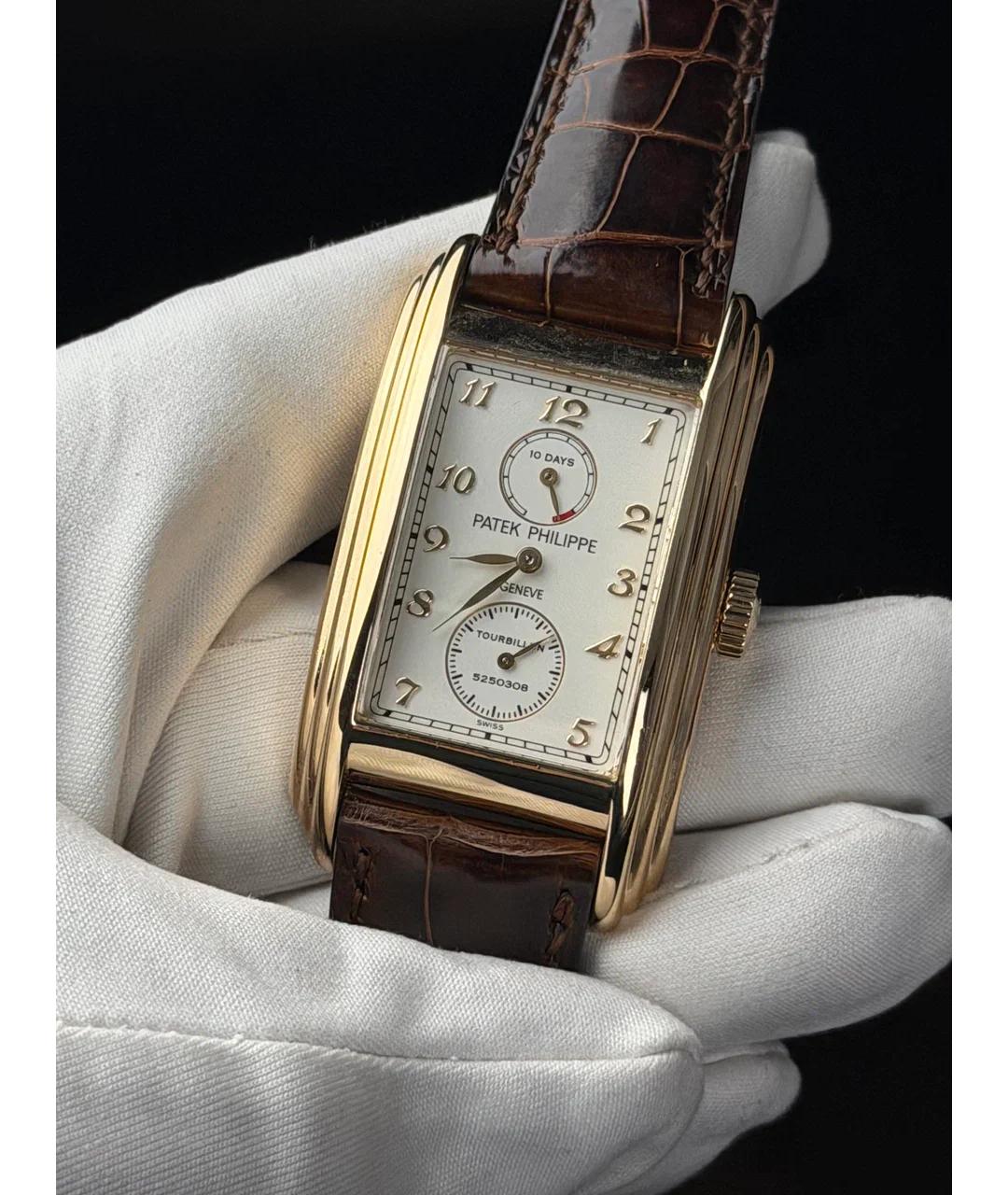 PATEK PHILIPPE Белые часы из желтого золота, фото 2