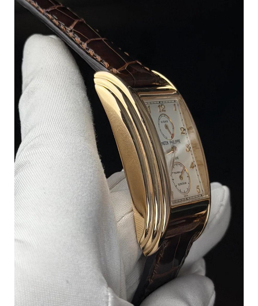 PATEK PHILIPPE Белые часы из желтого золота, фото 4