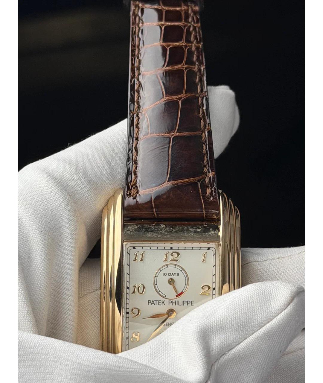 PATEK PHILIPPE Белые часы из желтого золота, фото 6