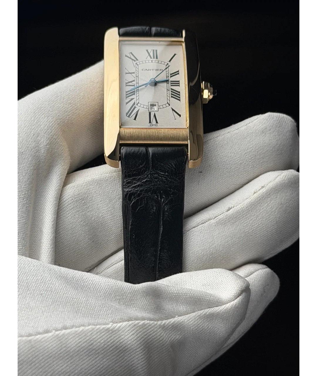 CARTIER Белые часы из желтого золота, фото 5