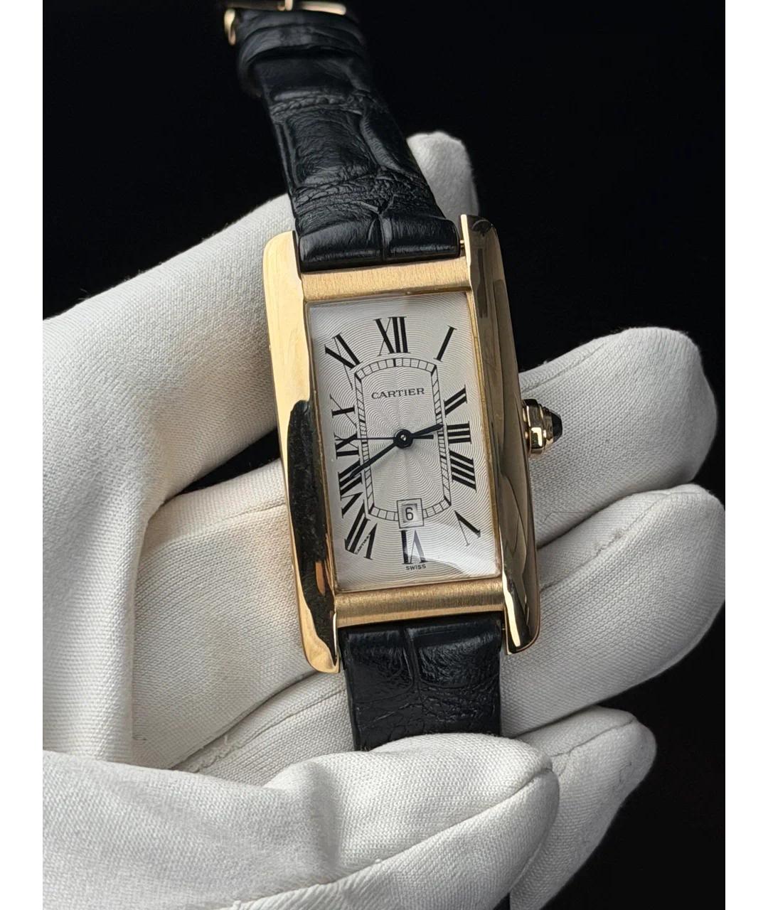 CARTIER Белые часы из желтого золота, фото 2