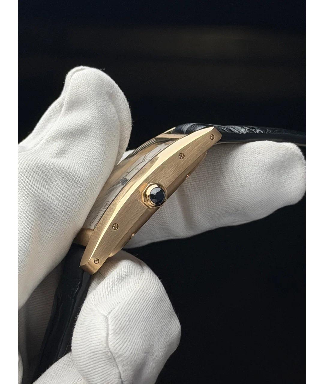 CARTIER Белые часы из желтого золота, фото 3