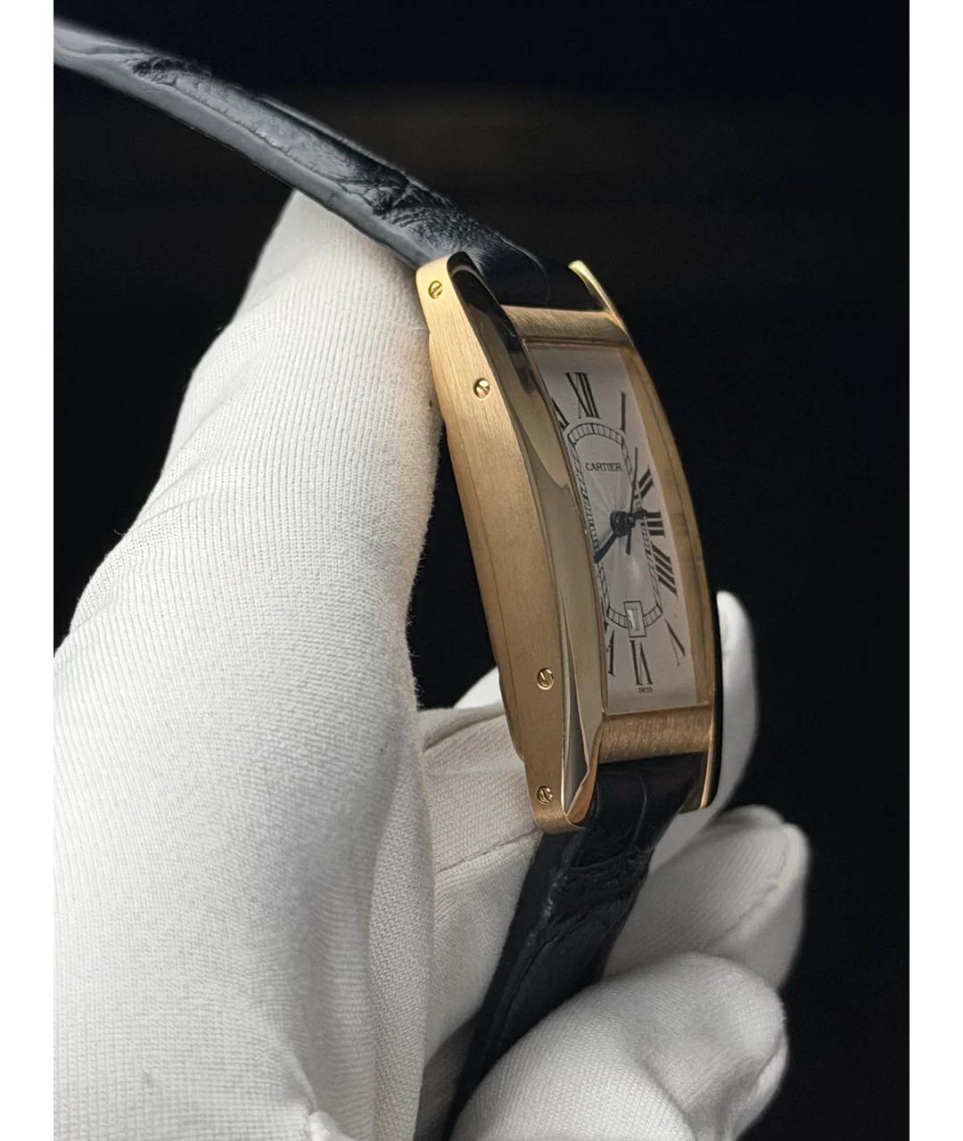 CARTIER Белые часы из желтого золота, фото 4
