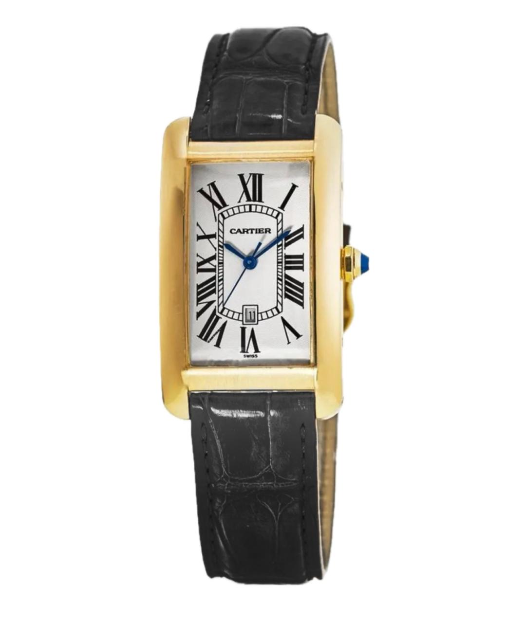 CARTIER Белые часы из желтого золота, фото 1