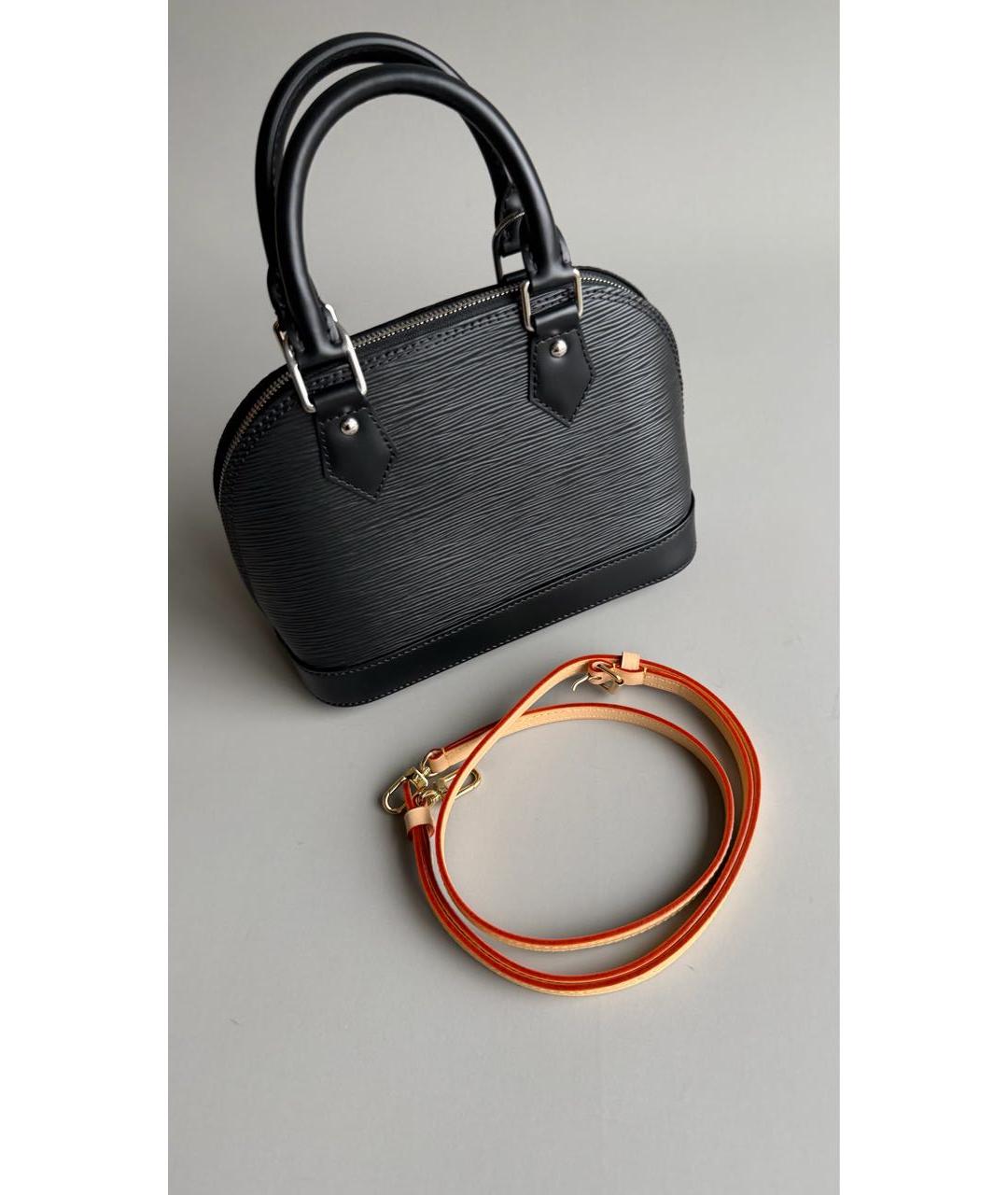 LOUIS VUITTON Черная кожаная сумка через плечо, фото 2