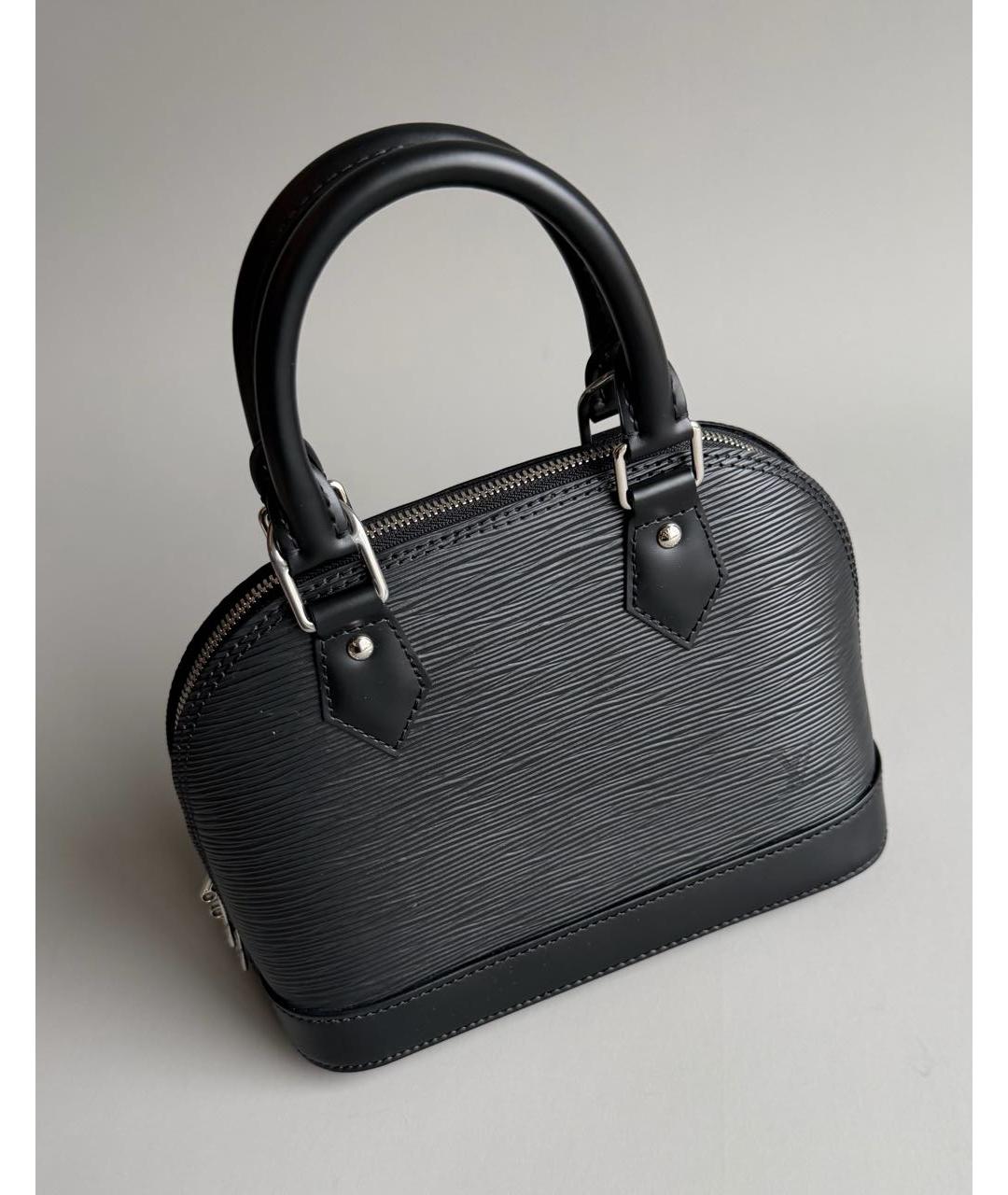 LOUIS VUITTON Черная кожаная сумка через плечо, фото 4
