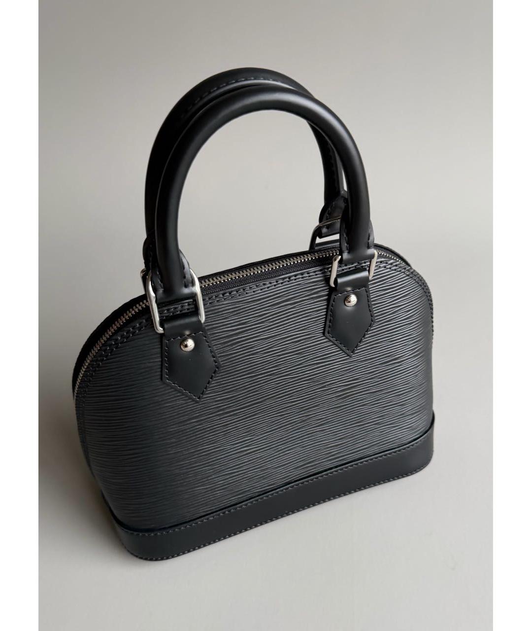 LOUIS VUITTON Черная кожаная сумка через плечо, фото 5