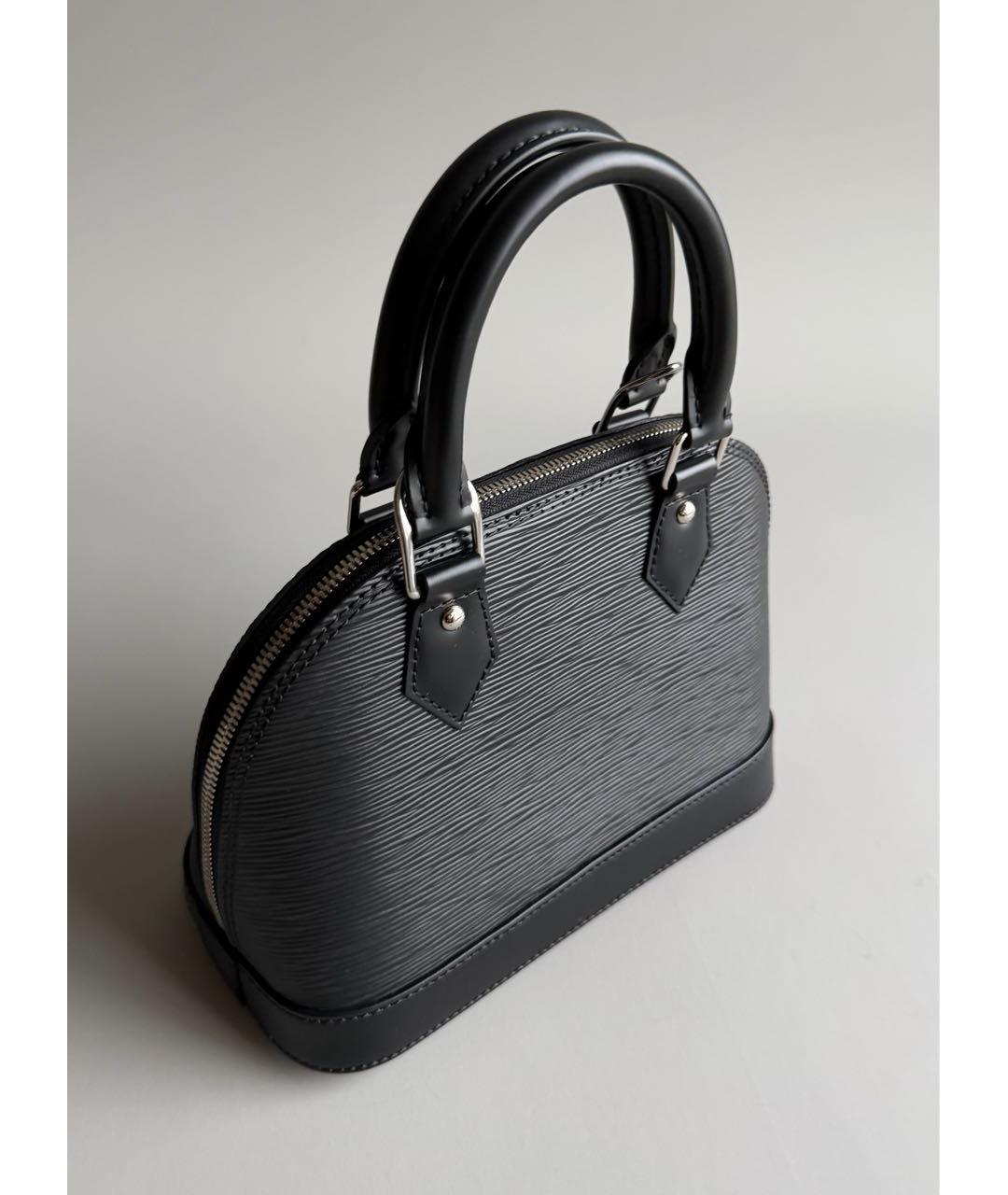 LOUIS VUITTON Черная кожаная сумка через плечо, фото 3