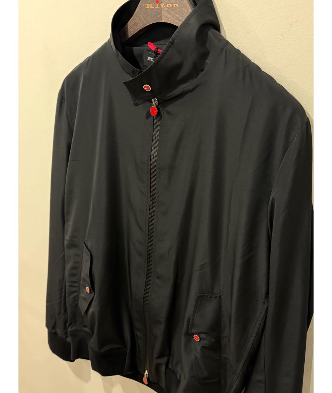 KITON Черная полиэстеровая куртка, фото 4
