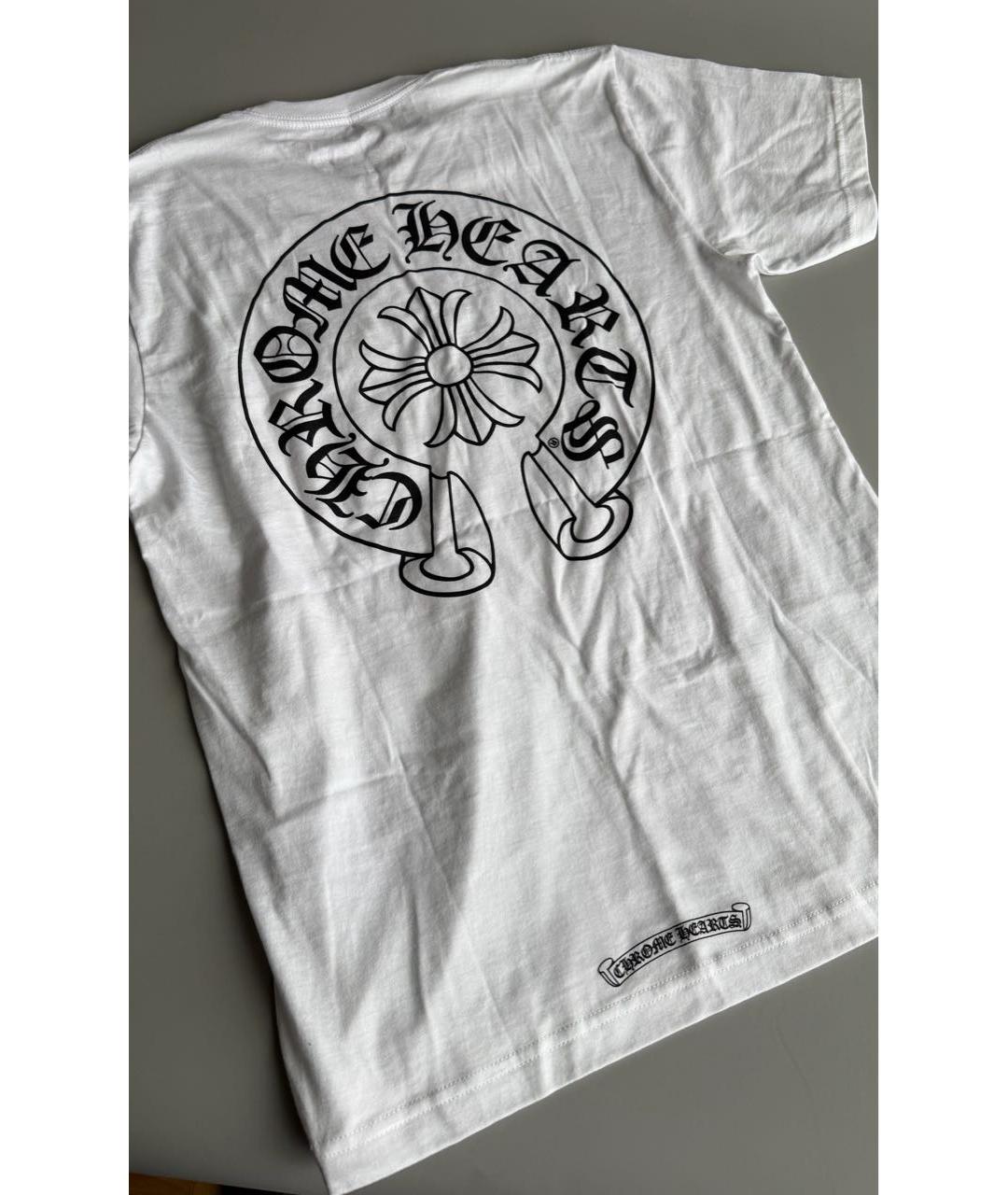 CHROME HEARTS Белая хлопковая футболка, фото 3