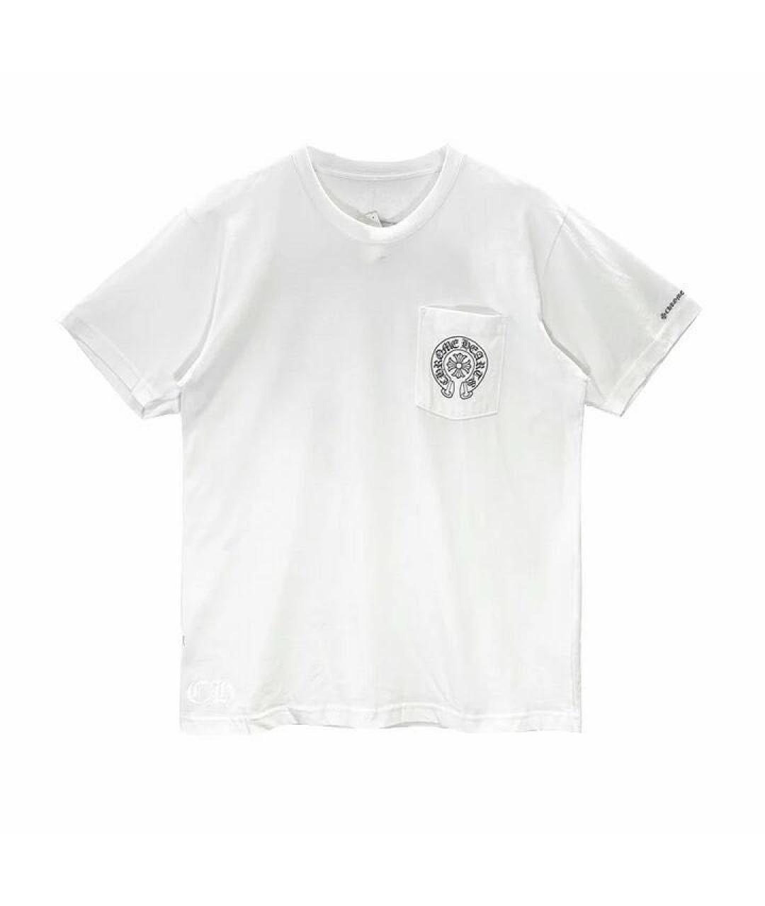 CHROME HEARTS Белая хлопковая футболка, фото 4