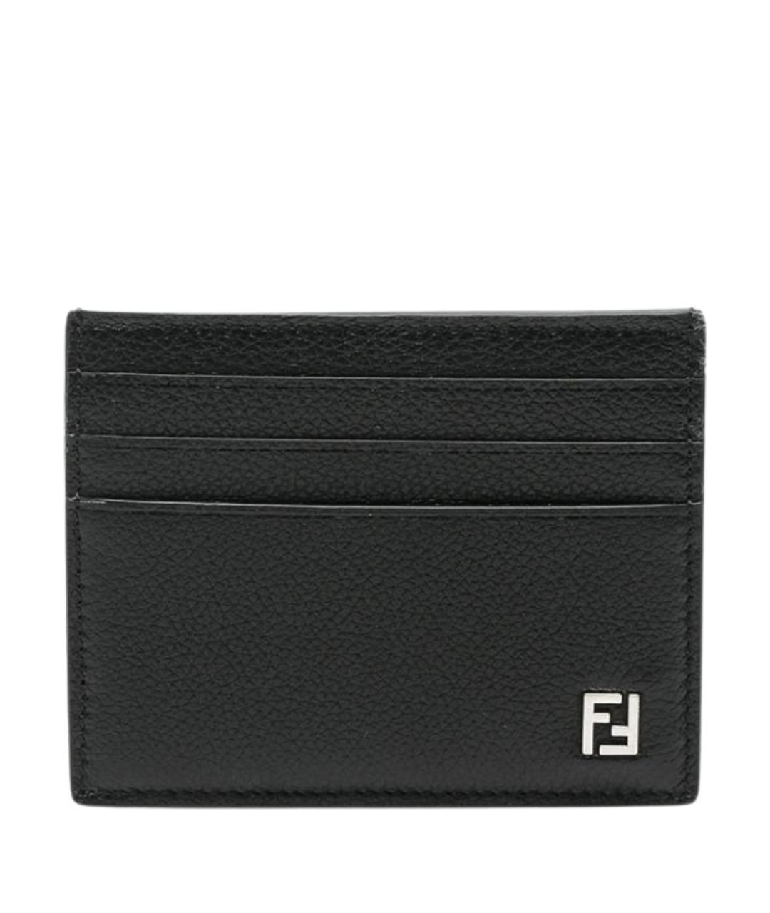 FENDI Черный кожаный кардхолдер, фото 1