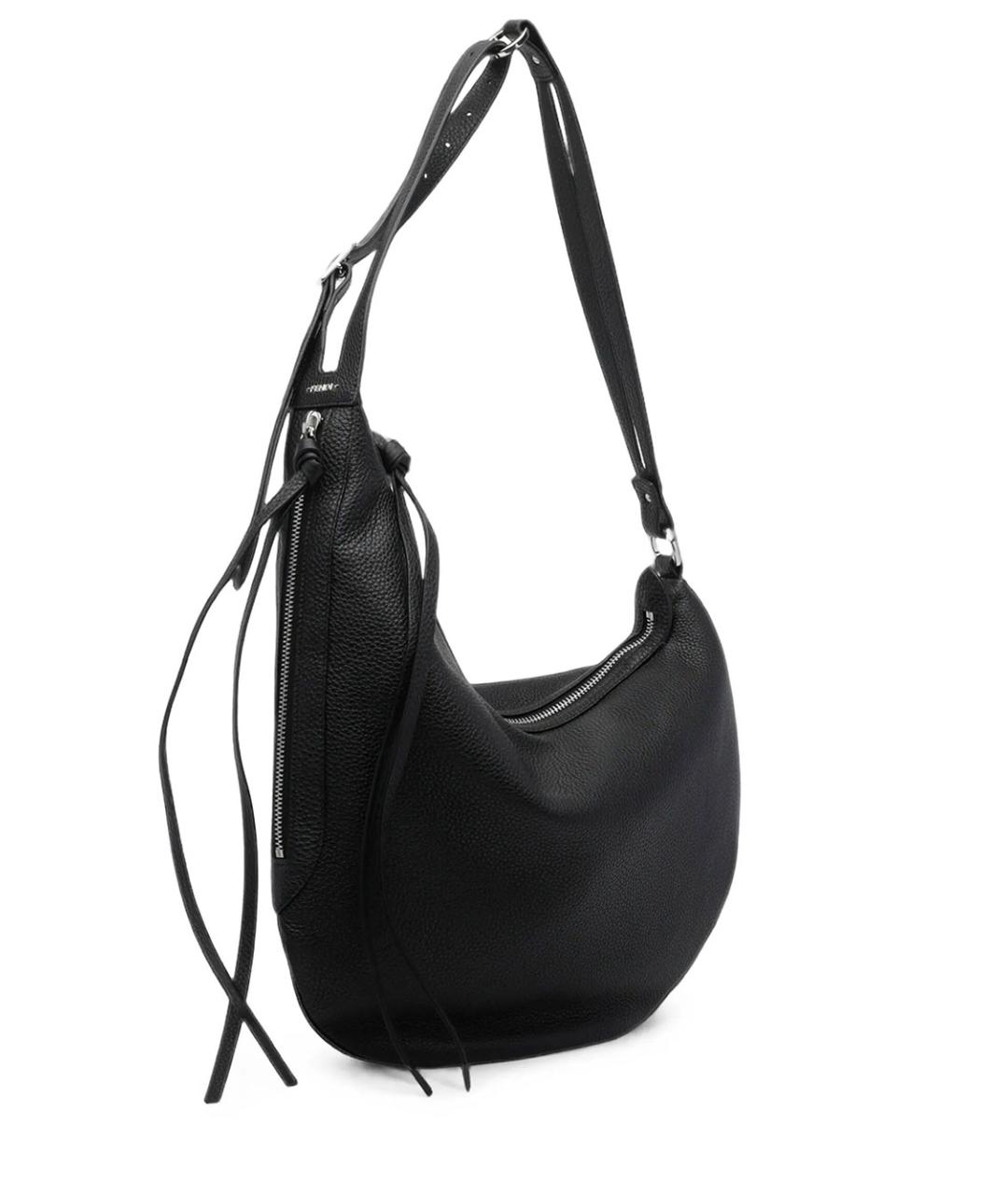 FENDI Черная кожаная сумка на плечо, фото 3