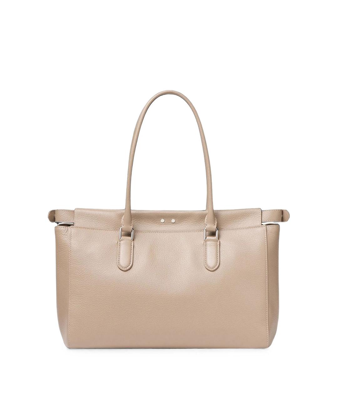 FENDI Бежевая кожаная сумка тоут, фото 2
