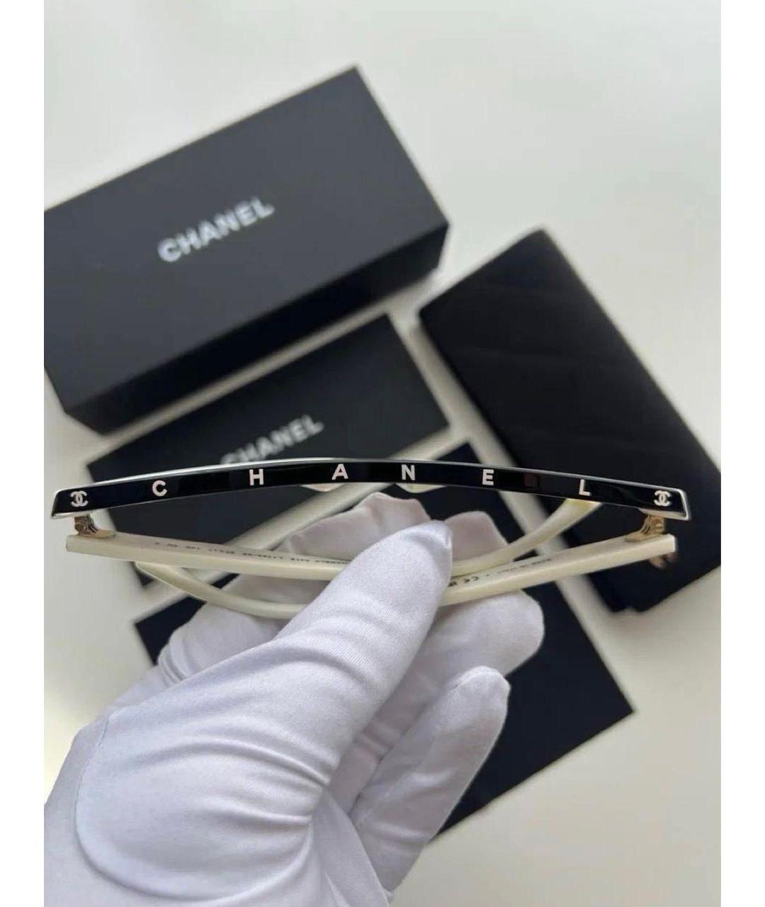 CHANEL Белые солнцезащитные очки, фото 3