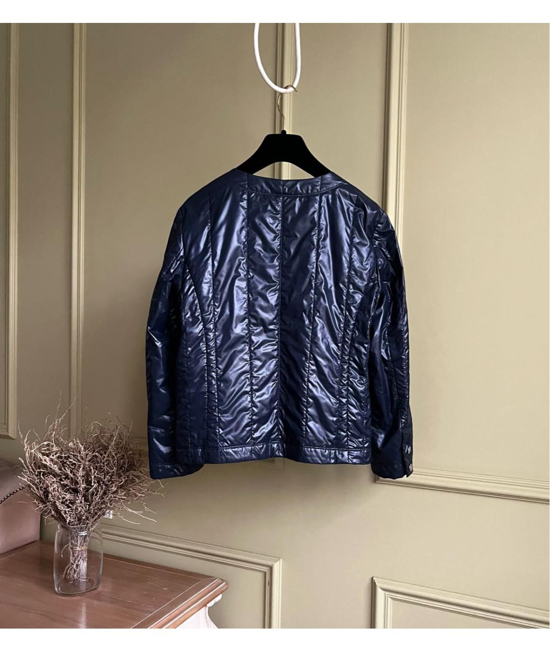 CHANEL Темно-синяя полиамидовая куртка, фото 8