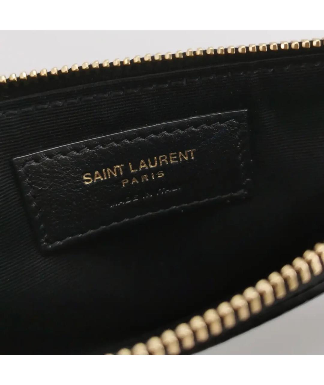 SAINT LAURENT Черная кожаная сумка тоут, фото 4