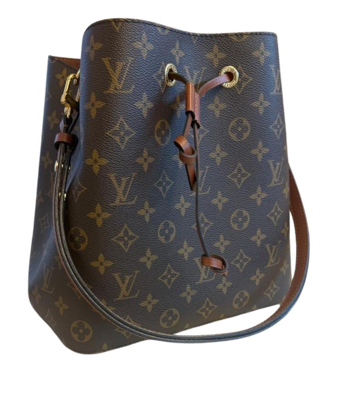 LOUIS VUITTON Коричневая сумка тоут из канвы, фото 1