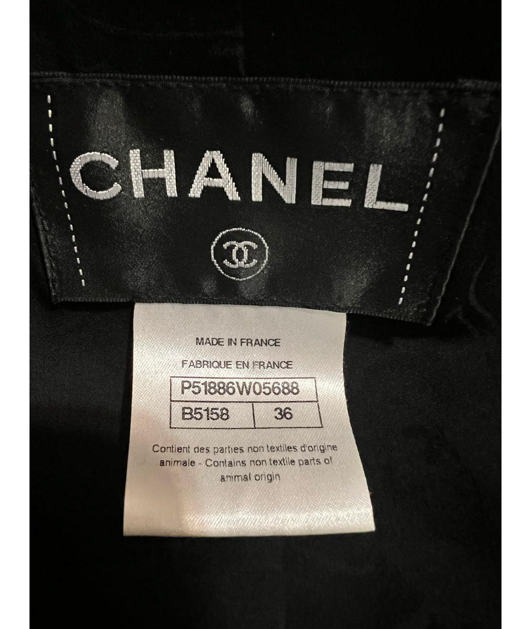 CHANEL Черный шерстяной жакет/пиджак, фото 6