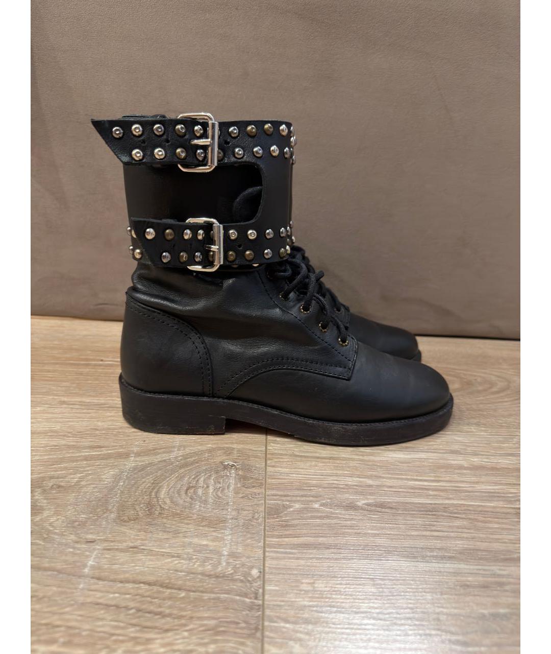 ISABEL MARANT Черные кожаные ботинки, фото 6