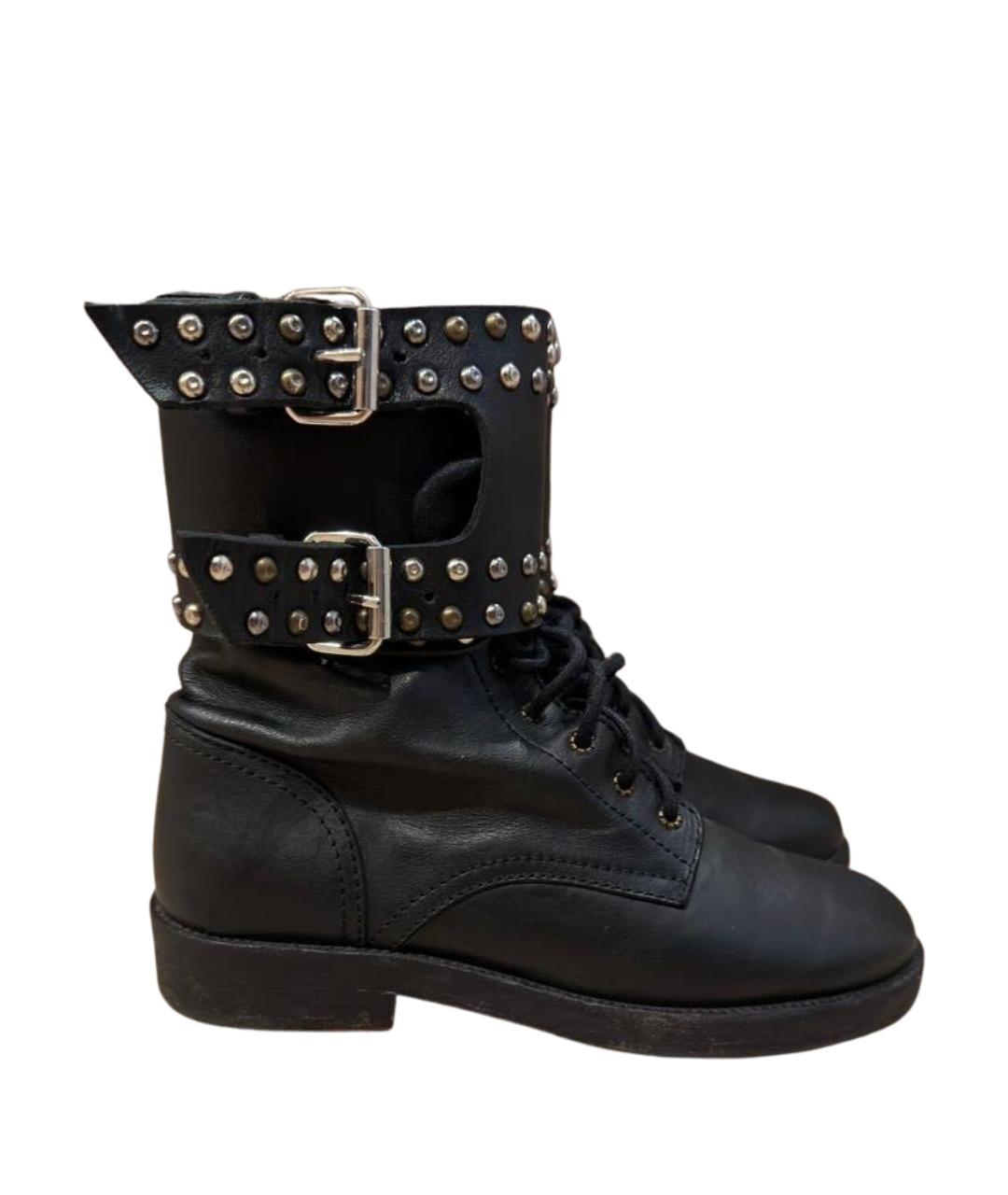 ISABEL MARANT Черные кожаные ботинки, фото 1