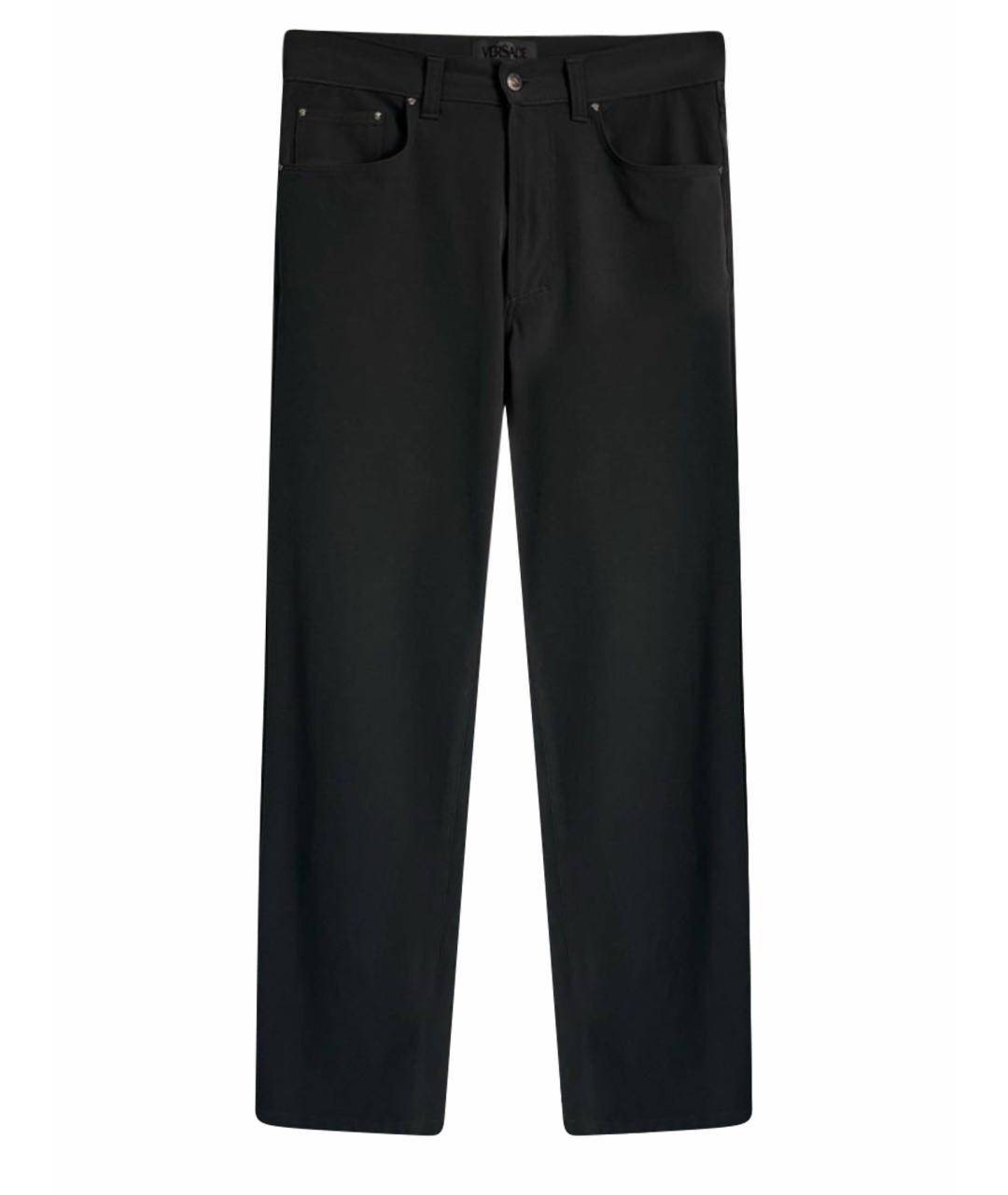 VERSACE JEANS COUTURE Хаки полиамидовые прямые брюки, фото 1