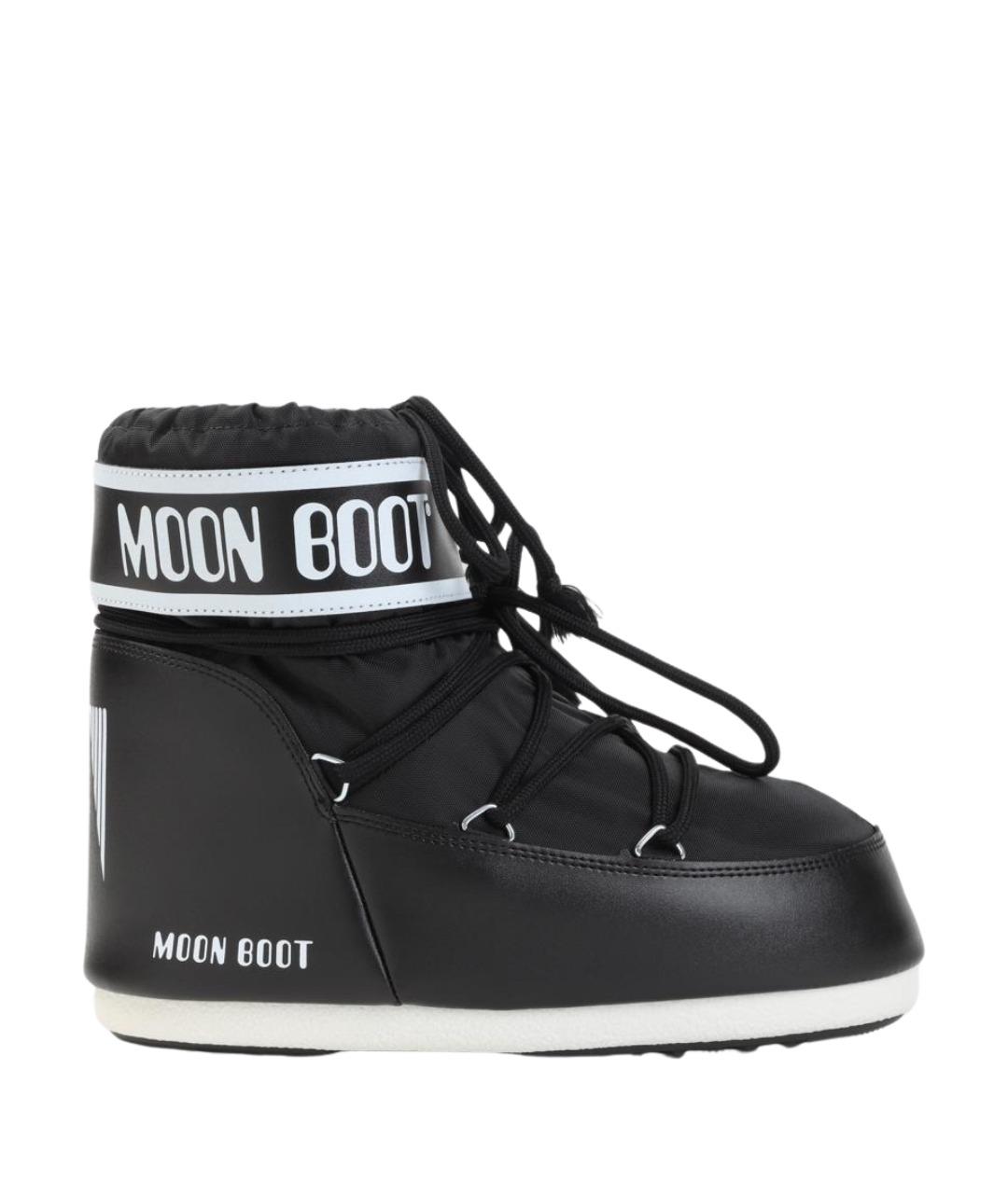 MOON BOOT Черные синтетические ботинки, фото 1